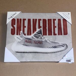 “SNEAKERHEAD”- Canvas Wall Art 13X10.5 by: Design District  - Red and Gray ~ NWT